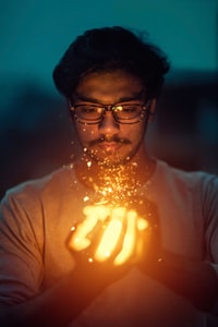 person doing magic