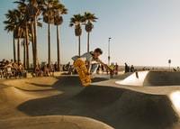 person practicing on a skateboard