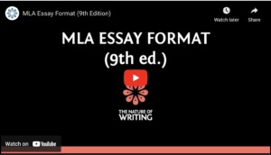 MLA ESSAY FORMAT