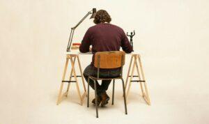 writer at a desk