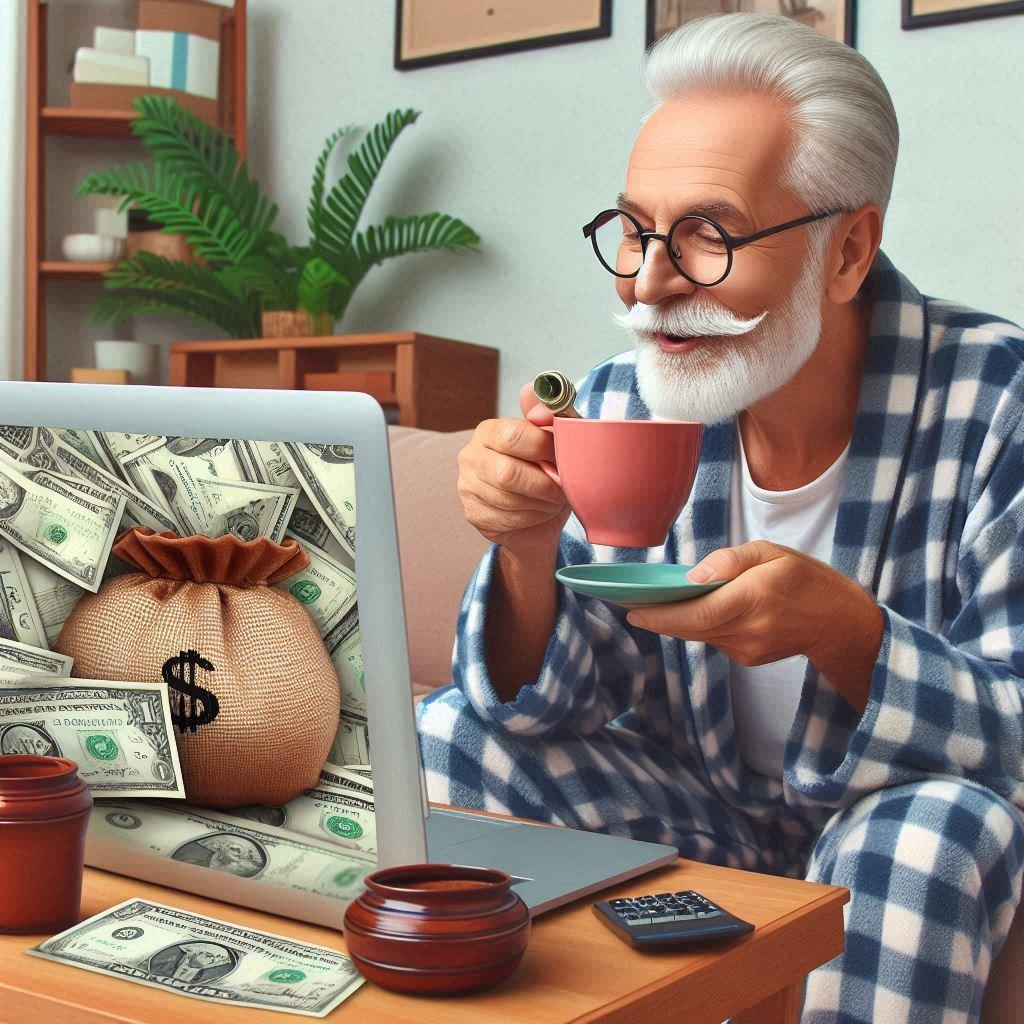 sipping coffee in your pajamas, and your bank account is filling up with money.